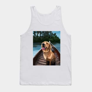 Golden Retriever Livin' the Life` Tank Top